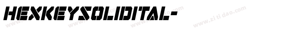 hexkeysolidital字体转换