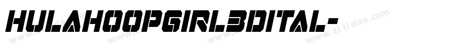 hulahoopgirl3dital字体转换