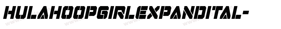 hulahoopgirlexpandital字体转换