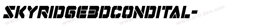 skyridge3dcondital字体转换