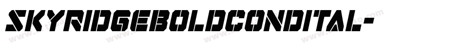 skyridgeboldcondital字体转换