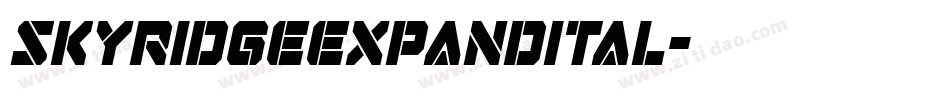 skyridgeexpandital字体转换