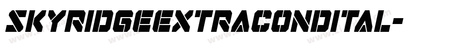 skyridgeextracondital字体转换