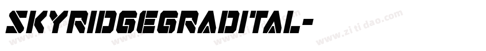 skyridgegradital字体转换