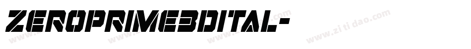 zeroprime3dital字体转换