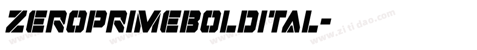 zeroprimeboldital字体转换