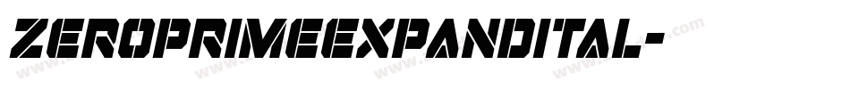 zeroprimeexpandital字体转换