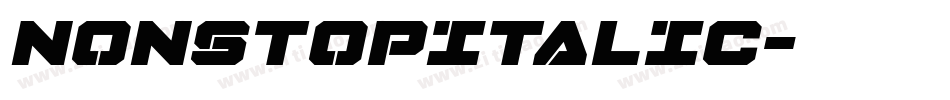 NONSTOPITALIC字体转换