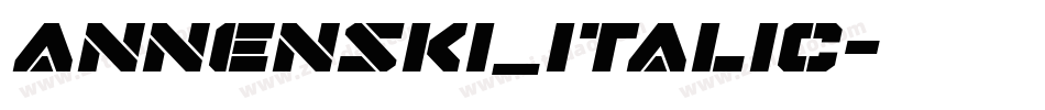 annenski_italic字体转换