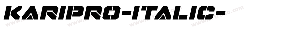 karipro-italic字体转换 karipro-italic字体转换