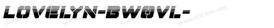 Lovelyn-BW0Vl字体转换