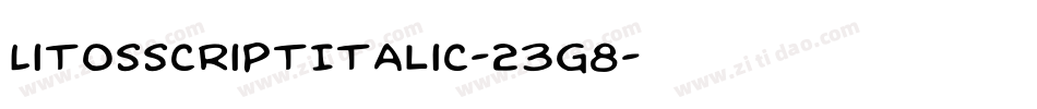 LitosscriptItalic-23G8字体转换