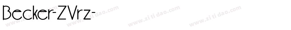 Becker-ZVrz字体转换