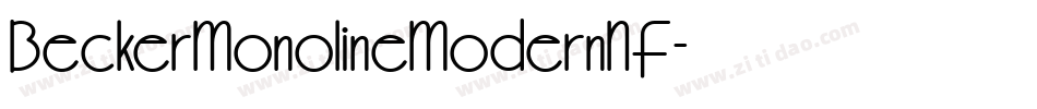 BeckerMonolineModernNF字体转换