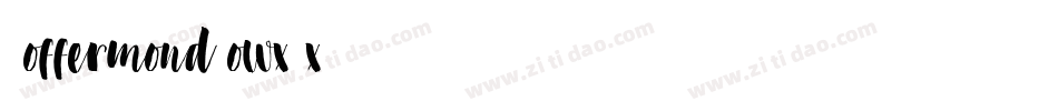 Hoffermond-owx2x字体转换