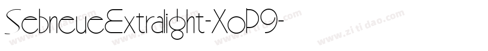 SebneueExtralight-XoP9字体转换