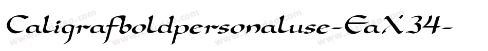 Caligrafboldpersonaluse-EaX34字体转换