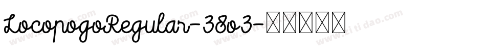 LocopogoRegular-38o3字体转换