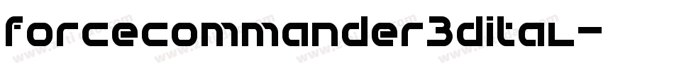 forcecommander3dital字体转换