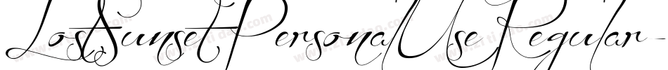 LostSunsetPersonalUseRegular-6AV1字体转换