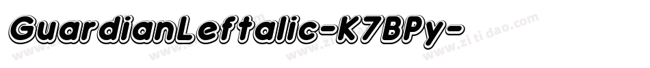 GuardianLeftalic-K7BPy字体转换