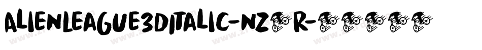 AlienLeague3DItalic-nz4R字体转换