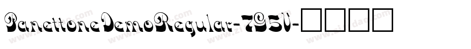 PanettoneDemoRegular-7G5V字体转换