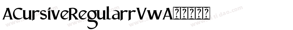 ACursiveRegular-rVwA字体转换