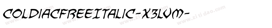 ColdiacfreeItalic-x3LVm字体转换
