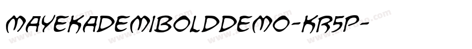 MayekaDemiBoldDemo-KR5p字体转换