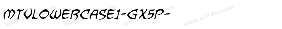 MtvLowercase1-gX5p字体转换