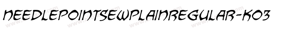 NeedlepointsewPlainRegular-KO3l字体转换