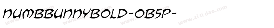 NumbbunnyBold-0B5P字体转换