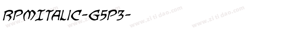 RpmItalic-g5P3字体转换 RpmItalic-g5P3字体转换