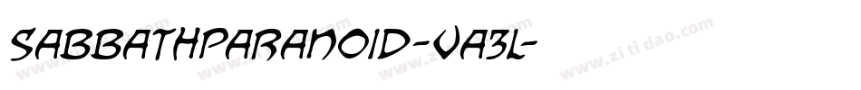 SabbathParanoid-VA3l字体转换