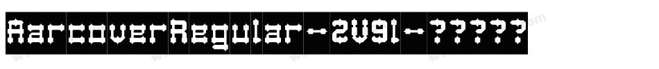 AarcoverRegular-ZV9l字体转换