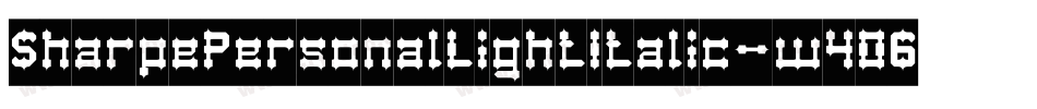 SharpePersonalLightItalic-w4O6字体转换
