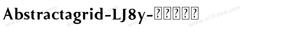 Abstractagrid-LJ8y字体转换