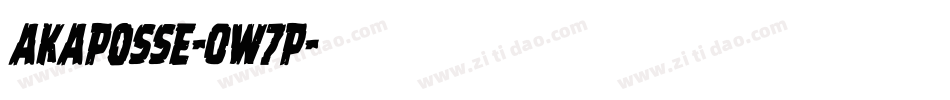 Akaposse-0W7P字体转换 Akaposse-0W7P字体转换
