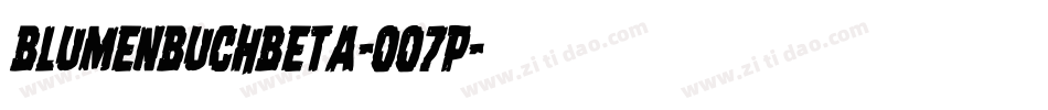 BlumenbuchBeta-OO7P字体转换