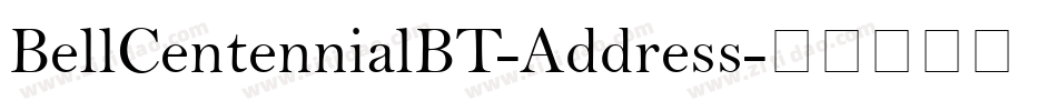 BellCentennialBT-Address字体转换