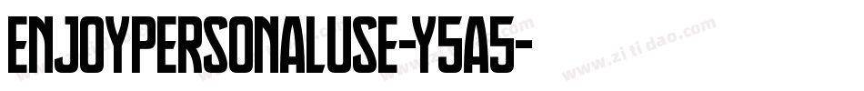 Enjoypersonaluse-y5A5字体转换