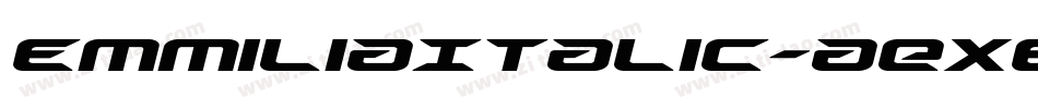 EmmiliaItalic-aexE字体转换