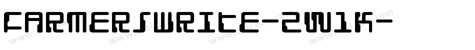 Farmerswrite-2W1K字体转换 Farmerswrite-2W1K字体转换