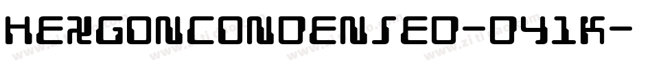 HexgonCondensed-dY1K字体转换