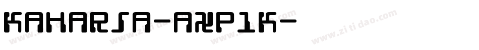 Kaharsa-axP1K字体转换