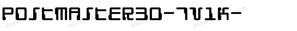 Postmaster3D-7V1K字体转换