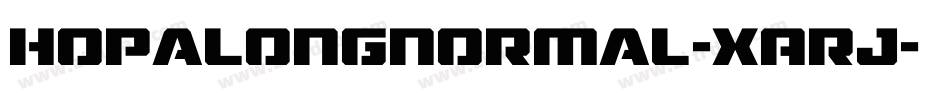 HopalongNormal-XARj字体转换