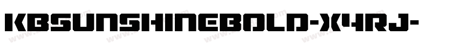 Kbsunshinebold-x4Rj字体转换