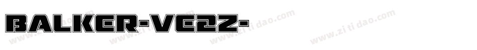 Balker-VE2Z字体转换